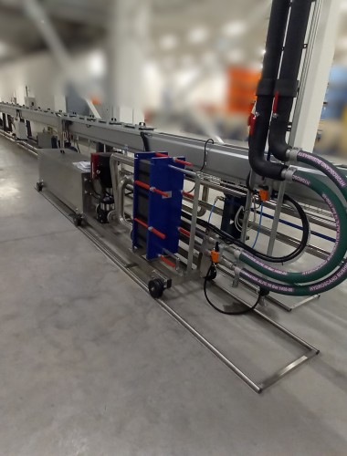 Reconstruction of cooling baths on the production line